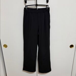 XS Petite High Waisted Side Pocket Straight Leg Work Pant (black)